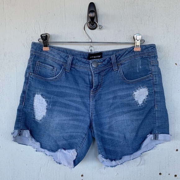 Joe Boxer Pants - Joe Boxer Stretch Denim Distressed Jean Shorts